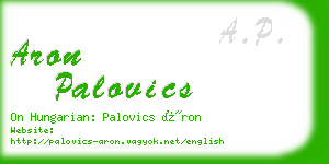 aron palovics business card